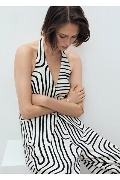 MANGO Woman Geometrik desen keten yelek