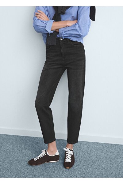 MANGO Woman Newmom confort yüksek belli jean pantolon