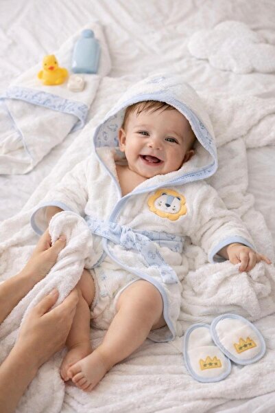 BYS BABY FASHION طقم رداء حمام للأطفال الذكور مصنوع من القطن بنسبة 100% مناسب...