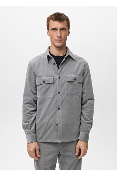 MANGO Man Cepli fitilli kadife gömlek ceket