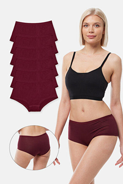 Malabadi Дамски червени бикини от модал с широки краища и не оставят следи, м...