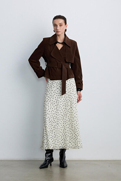 BE BLUE FUSTA CU MODEL DE BULINE ECRU