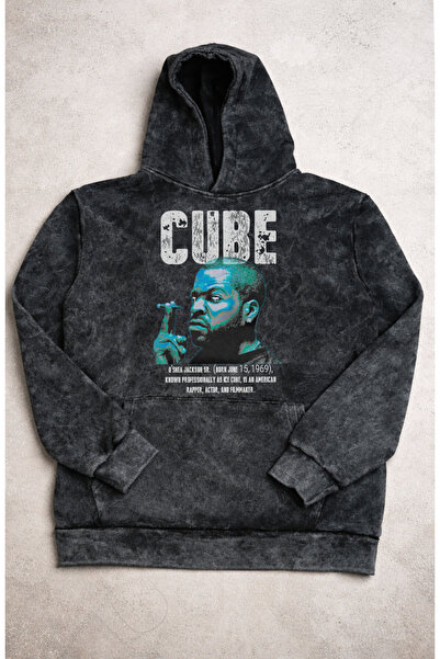 Fuddy Moda سويت شيرت بقلنسوة مطبوع عليه مكعبات ثلجية كبيرة الحجم للجنسين - هو...