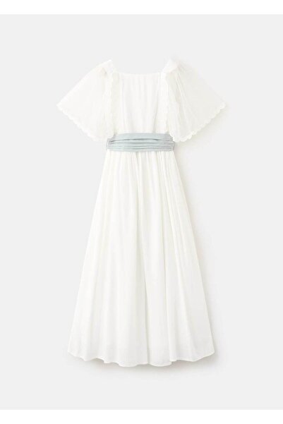 MANGO Kids Fiyonklu uzun elbise