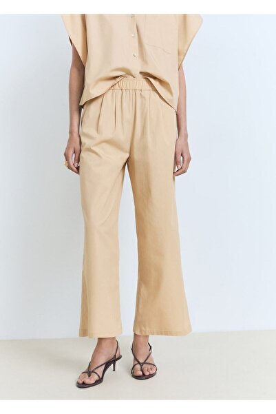 MANGO Woman Düz kesim kısa paçalı pantolon