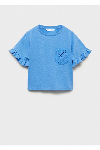 MANGO Kids Tricou cu broderie în buzunarul pieptului