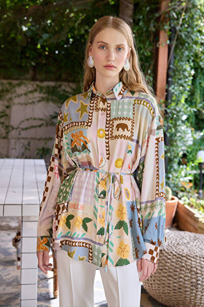 BE BLUE Κεντημένο Vintage Πουκάμισο - Κομψό Σχέδιο, Χαλαρή Εφαρμογή