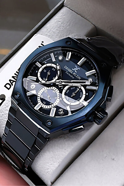 Daniel Klein Exclusive Özel Kutulu Hediyelik Erkek Kol Saati Lacivert Renk Çe...