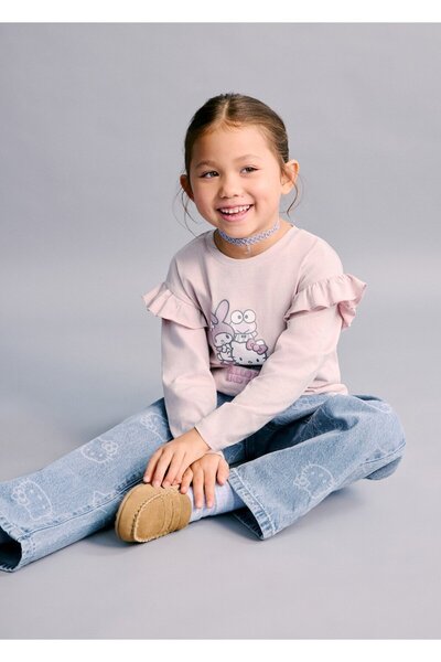 MANGO Baby Hello Kitty düz kesim jean