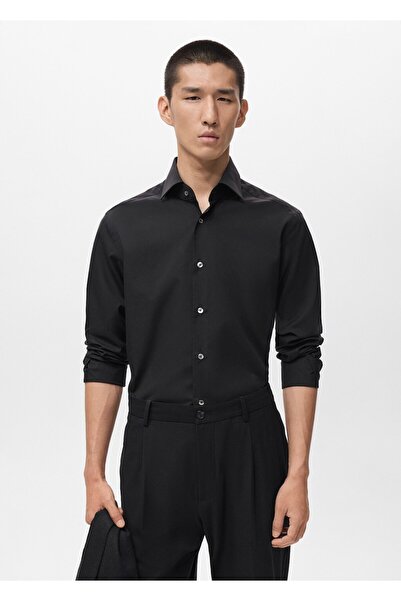 MANGO Man %100 pamuklu slim fit gömlek