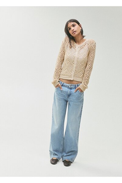 Mango Teen İşlemeli triko hırka