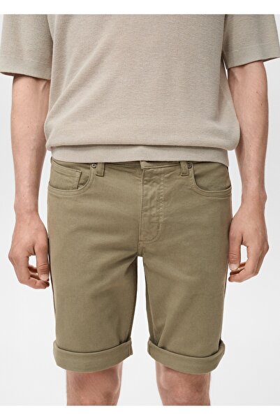 MANGO Man Slim fit kot bermuda şort