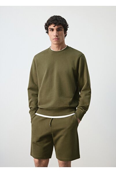 MANGO Man Regular kesim %100 pamuklu sweatshirt