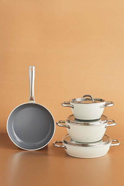 Karaca x Refika Swiss Crystal Αντικολλητικό Σετ Κατσαρολών και Τηγανιών 7 τεμ...