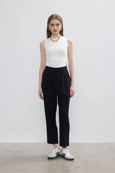 BE BLUE ΜΑΥΡΟ ΠΑΝΤΕΛΟΝΙ ΜΕ ΣΚΑΛΙΣΜΕΝΟ ΣΧΕΔΙΟ