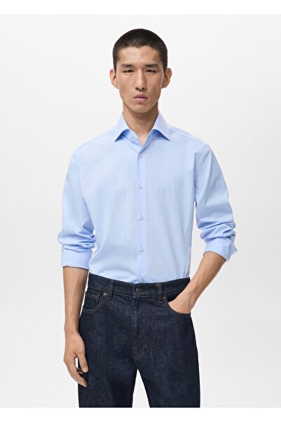 MANGO Man %100 pamuklu slim fit gömlek