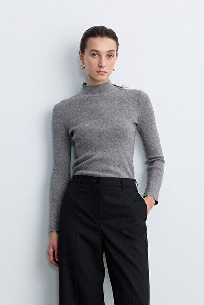 BE BLUE СІРИЙ МЕЛАНЖ РИБАЛЬСЬКИЙ ТРИКОТАЖНИЙ СВІТЕР