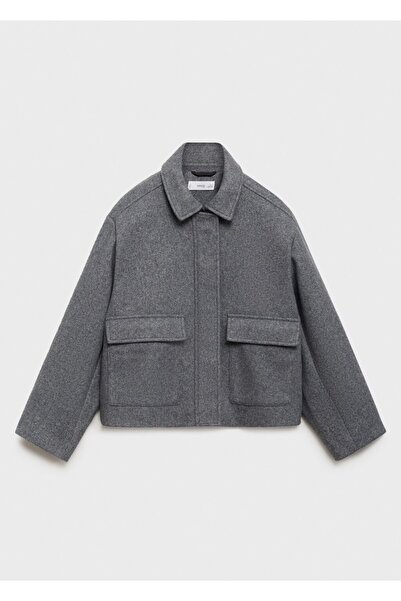 MANGO Kids Kısa kumaş palto