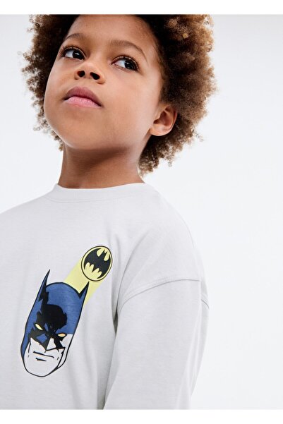 MANGO Kids Uzun kollu Batman tişört