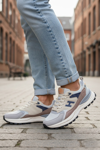 Hammer Jack Peru Premium Rahat Taban Hakiki Deri Erkek Spor Ayakkabı Bej