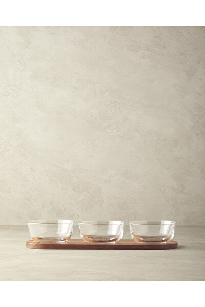 English Home Orient Akasya 3 Parça Sunumluk Koyu Kahverengi