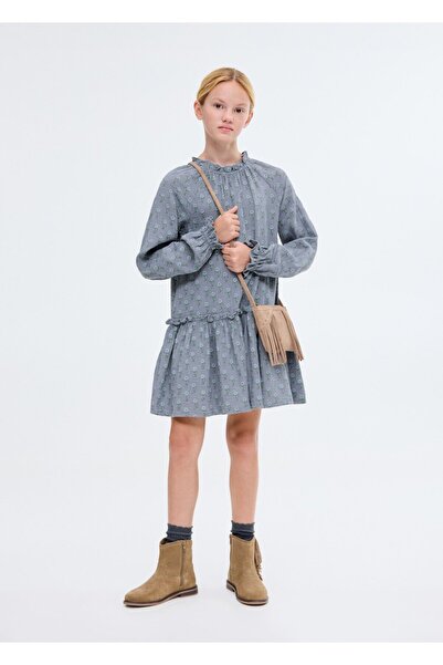 MANGO Kids Volanlı çiçekli elbise