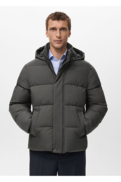 MANGO Man Su itici kapitone kısa anorak