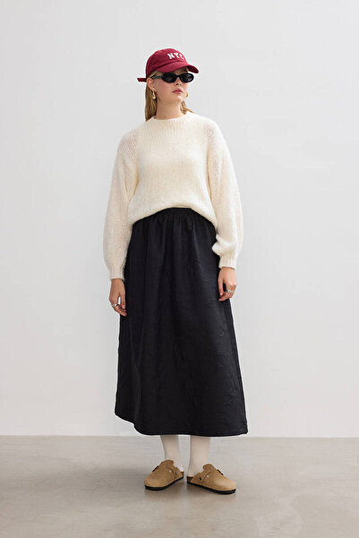 BE BLUE SİYAH KAPİTONELİ ETEK