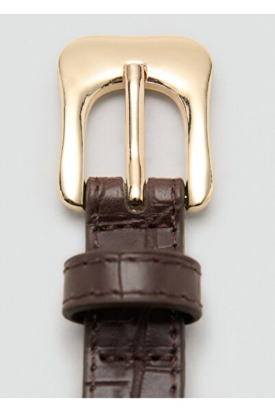 MANGO Woman Timsah derisi görünümlü kemer