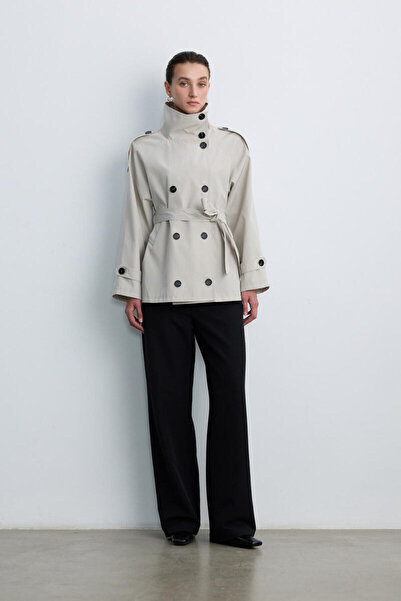 BE BLUE ΤRENCH COAT ΜΕ ΠΕΤΑΛΟΥΜΕΝΟ ΚΑΛΥΜΜΑ ΠΕΤΟΥ