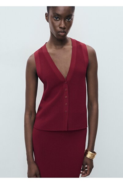 MANGO Woman İnce örgülü yelek