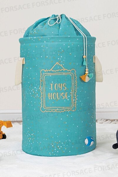 ALAS Baby Round Bag Toy/Dirty Laundry Basket Blue