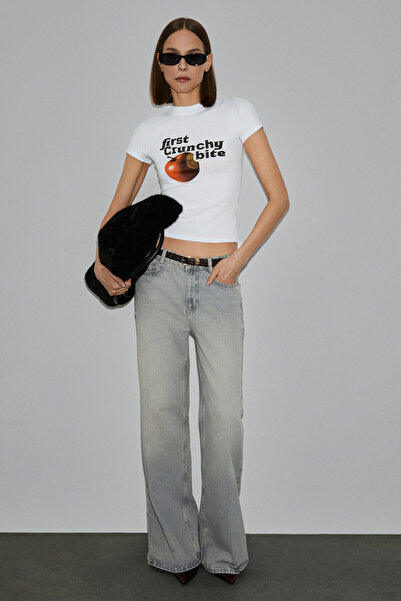 GRIMELANGE Lumivya women's organic cotton crew neck short sleeve Printed Slim...