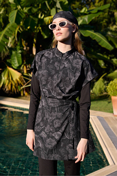 BE BLUE Μαγιό ANTHRACITE RETRO Gilet Saw