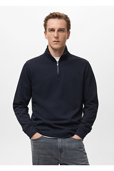 MANGO Man Regular fit fermuarlı sweatshirt