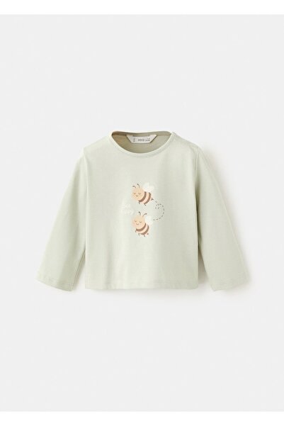 MANGO Baby %100 pamuklu desenli tişört