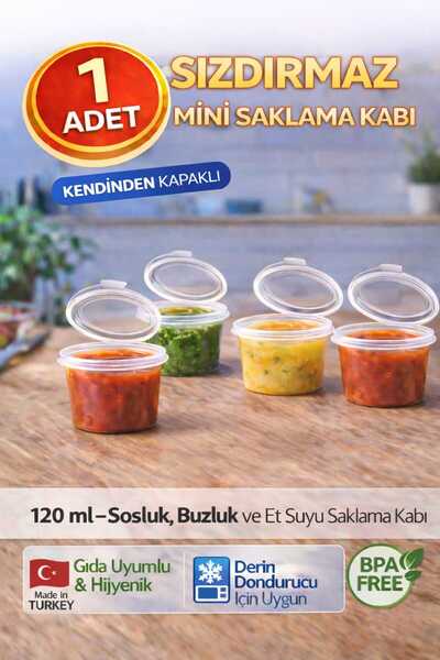 OPTİMEX 1 Adet 120 ml Sızdırmaz Mini Saklama Kabı – Sosluk & Buzluk Kapları, ...