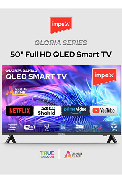İMPEX تلفزيون Gloria50Q الذكي QLED مقاس 50 بوصة، نظام أندرويد 14، دقة FHD، ذا...