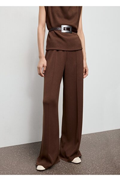 MANGO Woman Dikiş detaylı düz kesim pantolon