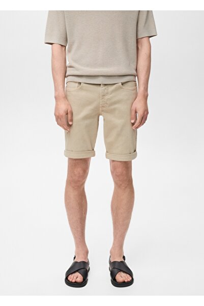 MANGO Man Slim fit kot bermuda şort