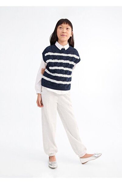 MANGO Kids Örgü desenli triko yelek