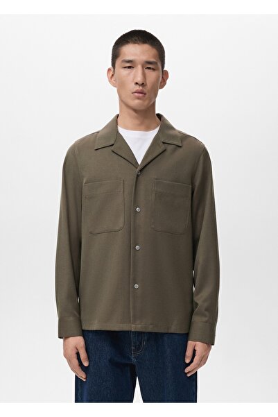 MANGO Man Cepli regular kesim gömlek ceket