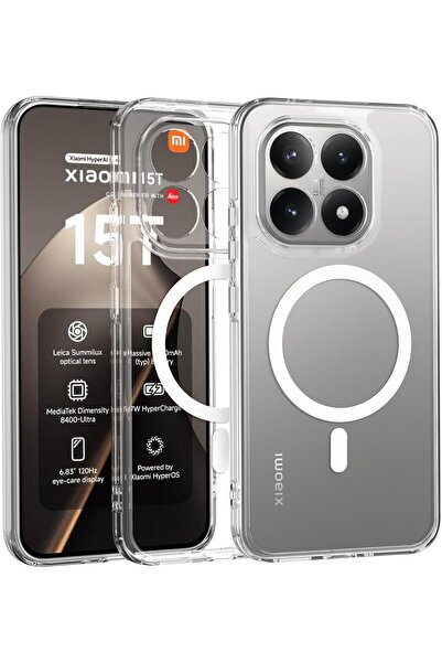 Nezih Case Mi 15T Uyumlu Magsafe Sarj Destekli Sararmaya Dayanıklı Kılıf