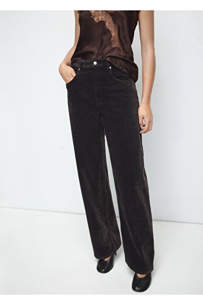 MANGO Woman Kadife balon jean pantolon