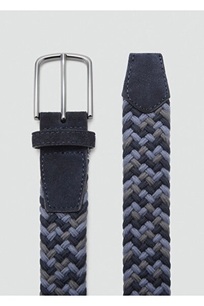 MANGO Man Renkli örgülerle elastik kemer