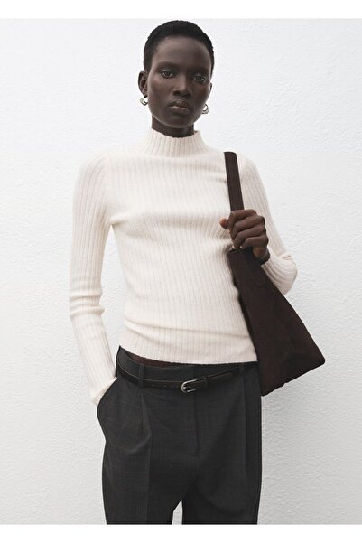 MANGO Woman Perkins yaka dar kesim kazak