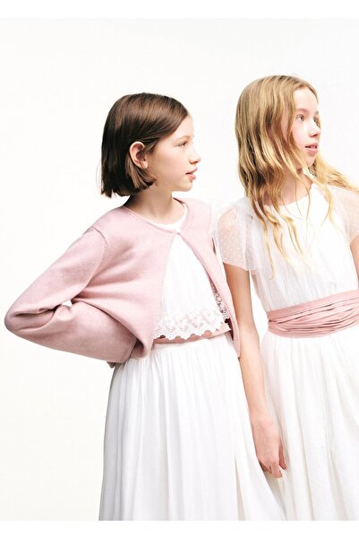 MANGO Kids İnce ajur detaylı ceket