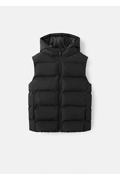 MANGO Kids Kapüşonlu kapitone yelek