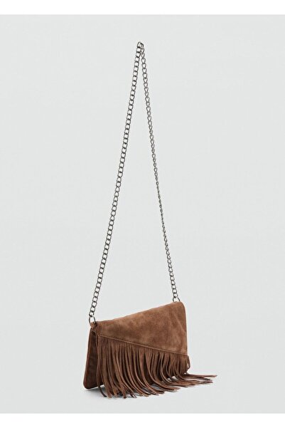 Mango Teen Püsküllü deri çanta