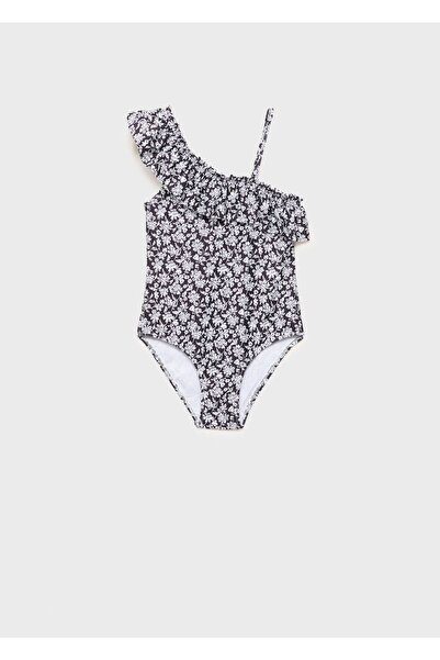 MANGO Kids Badeanzug mit Blumenmuster